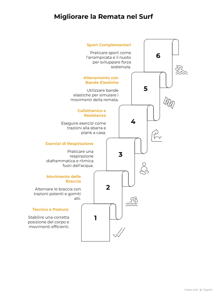 migliorare la remata nel surf
